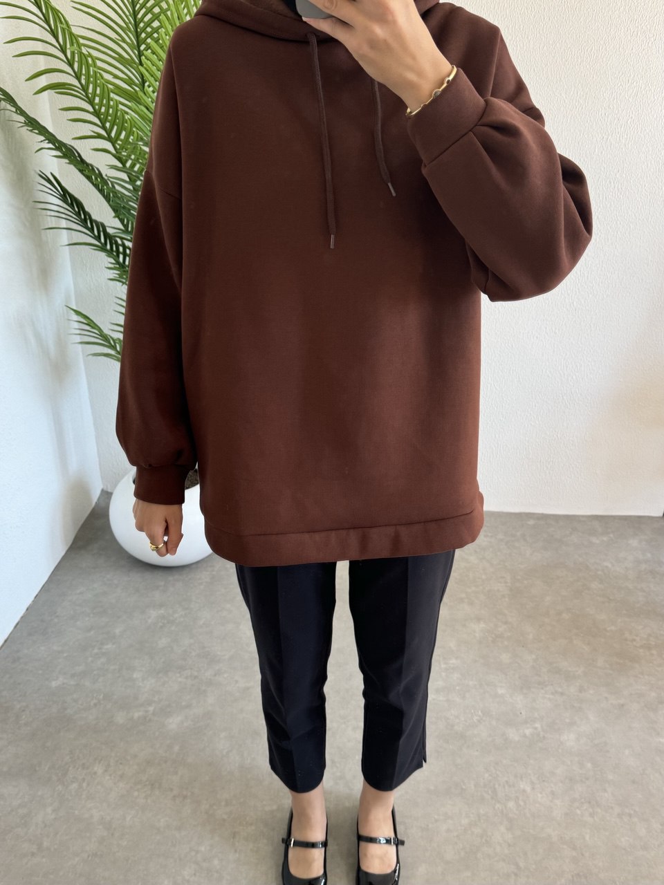 Sweatshirt - Acı Kahve - Görsel 4