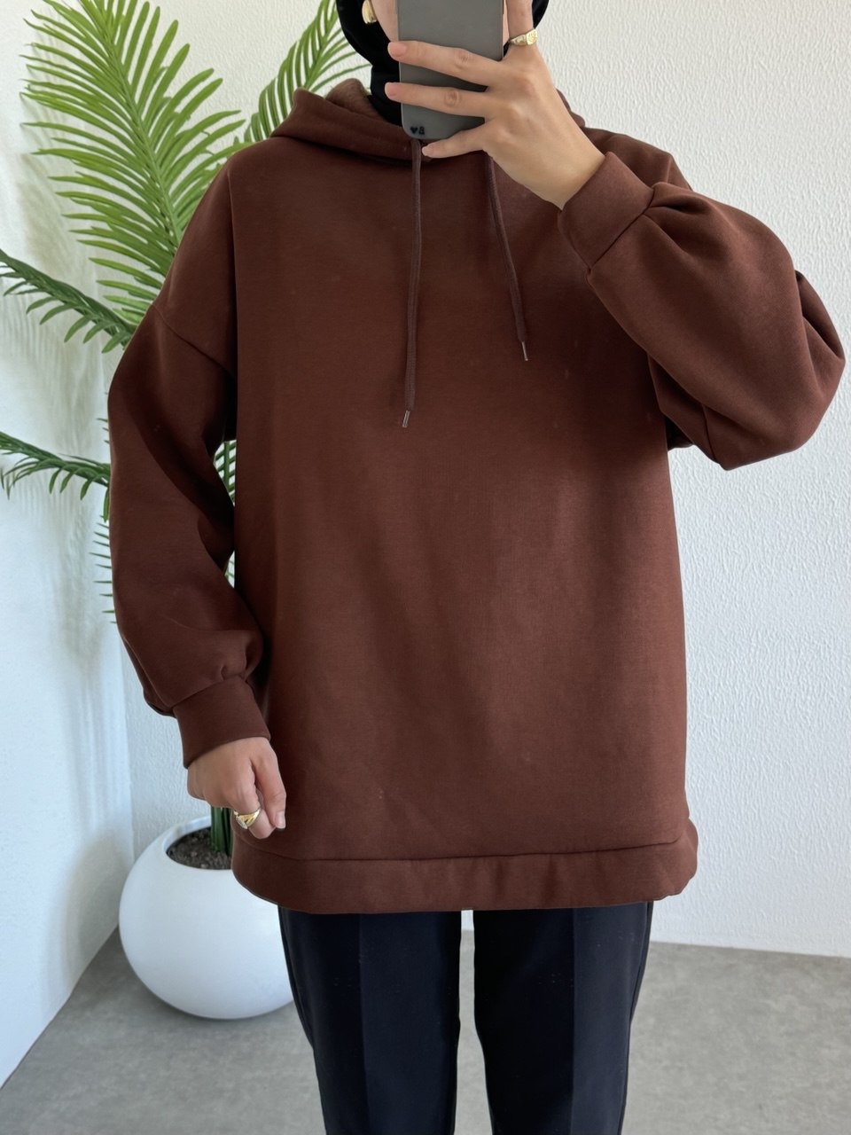 Sweatshirt - Acı Kahve - Görsel 3