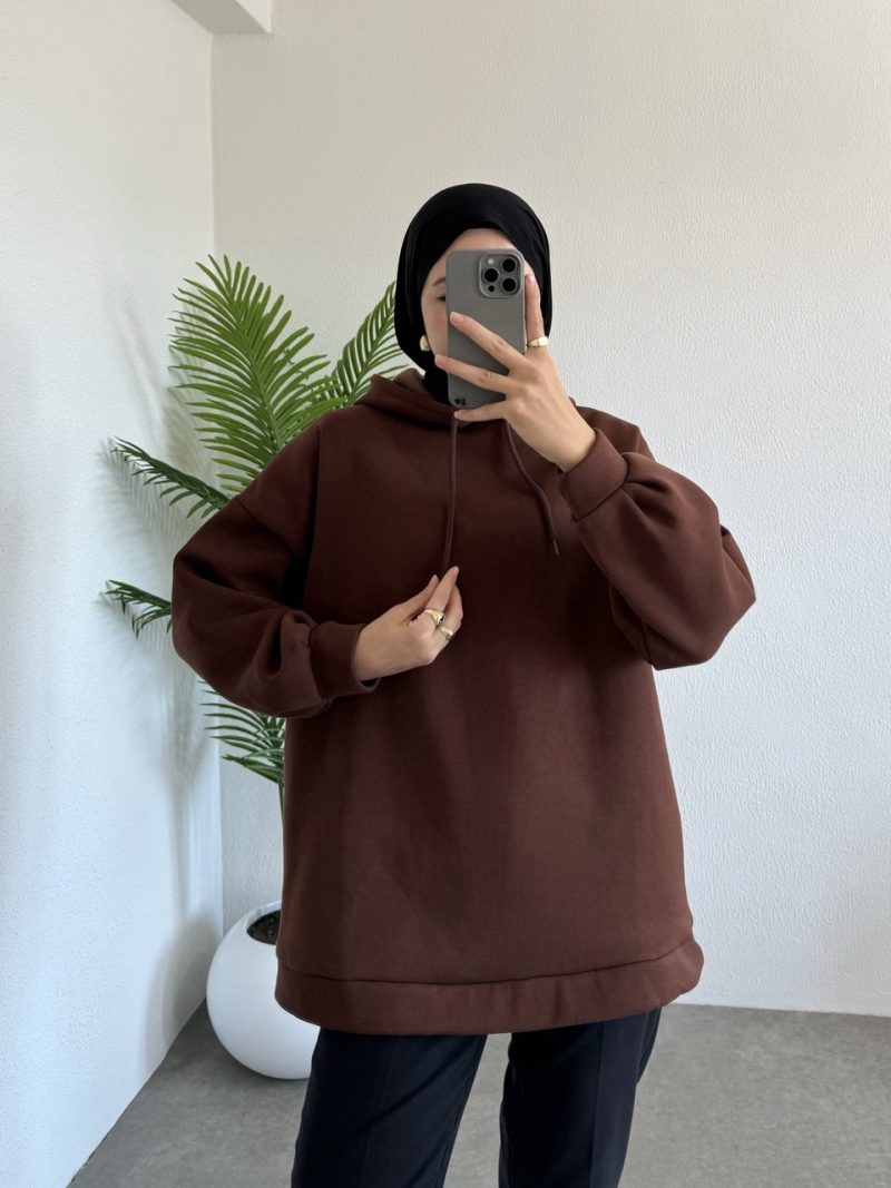 Sweatshirt - Acı Kahve
