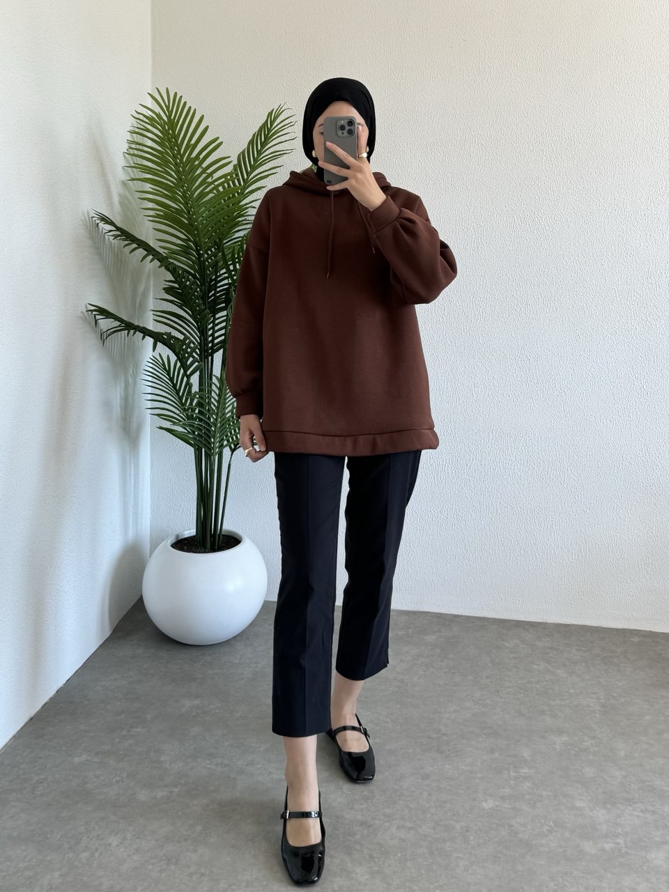 Sweatshirt - Acı Kahve - Görsel 2