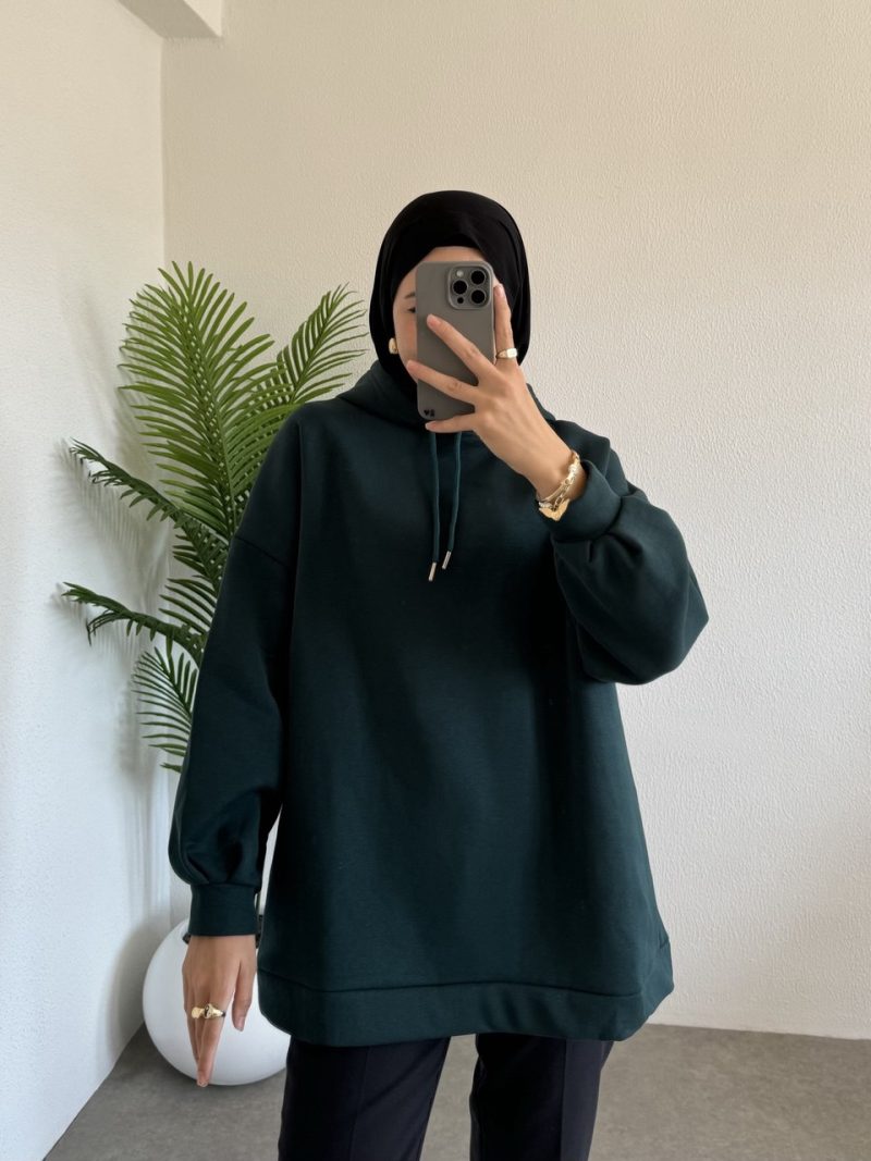 Sweatshirt - Nefti yeşil