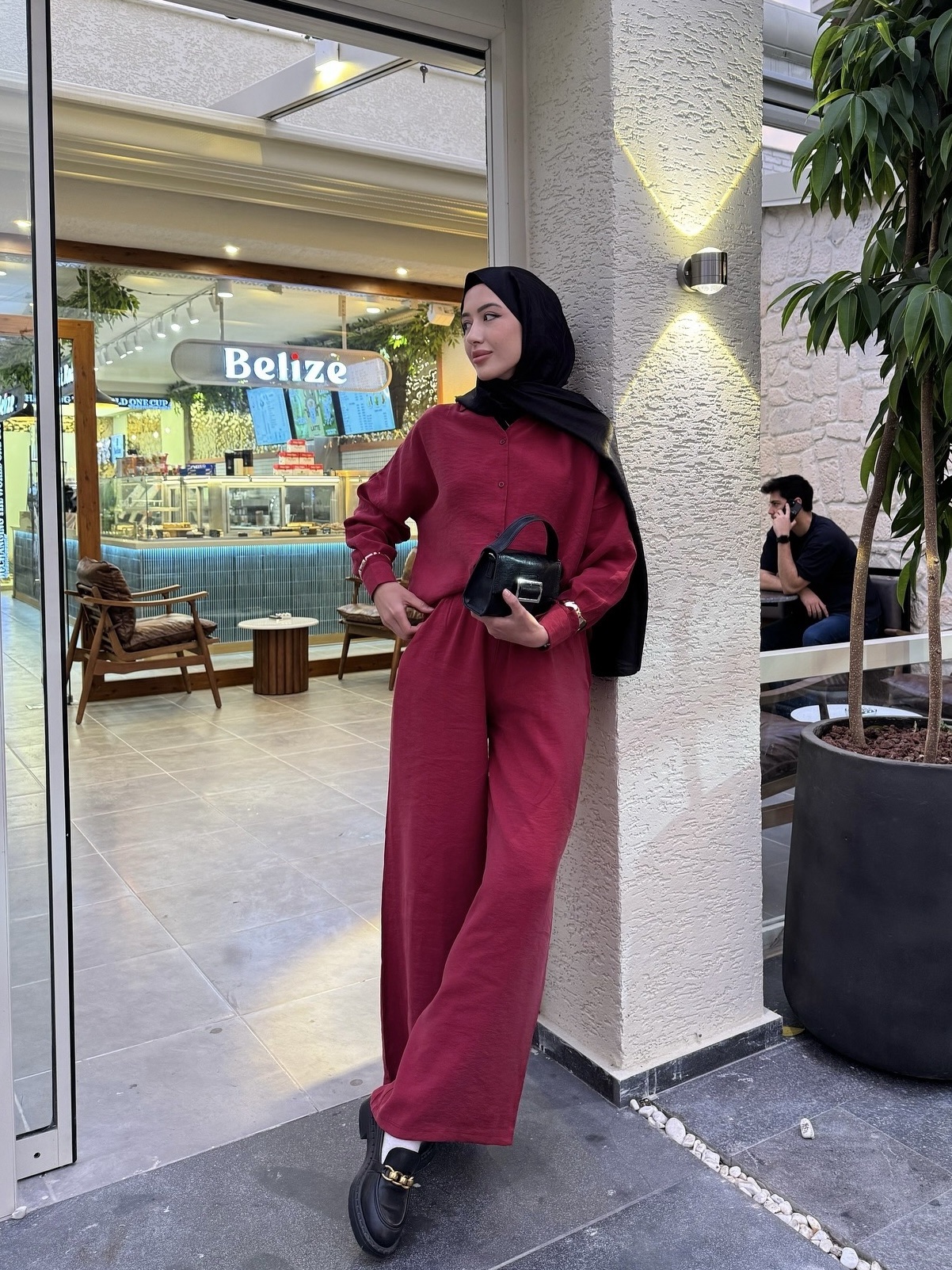 Modal takım - bordo - Görsel 7